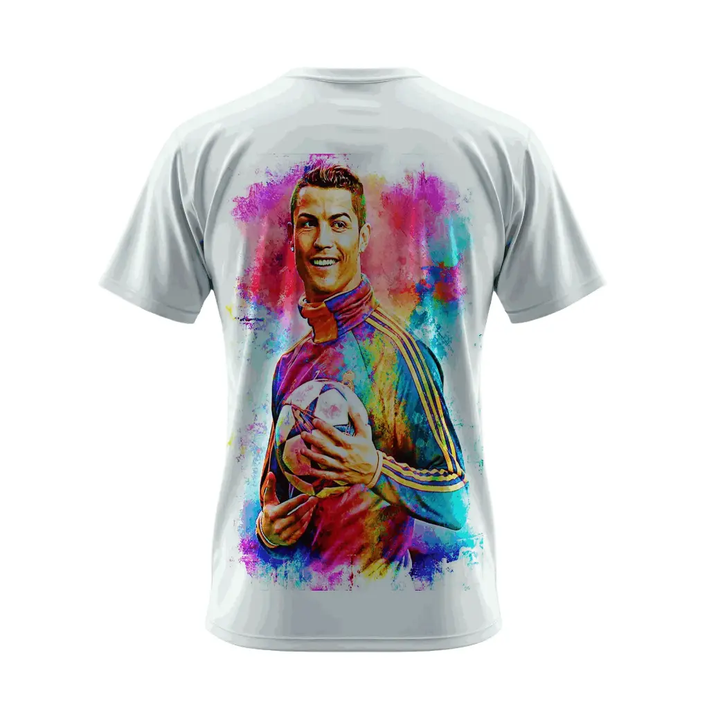 OVER THINGS Cristiano Ronaldo White printed T-shirt (FAN'S EDITION)